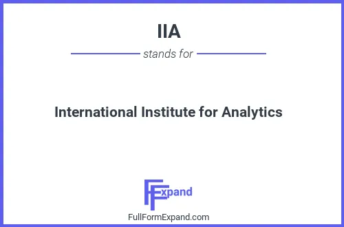Full form of IIA