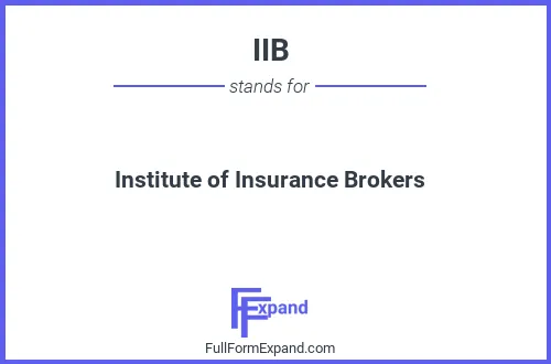 Full form of IIB