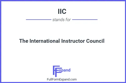 Full form of IIC