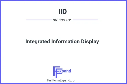 Full form of IID