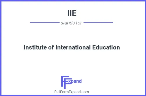 Full form of IIE