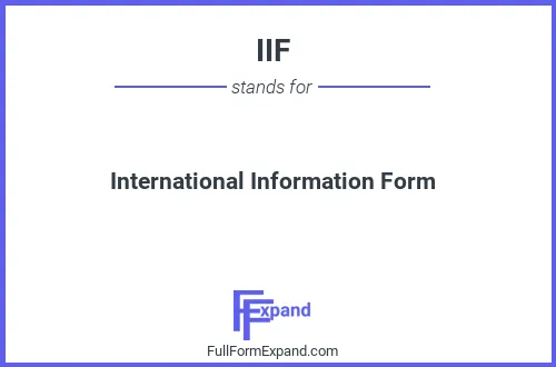 Full form of IIF