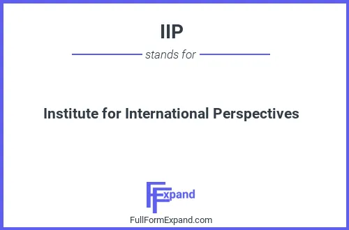 Full form of IIP