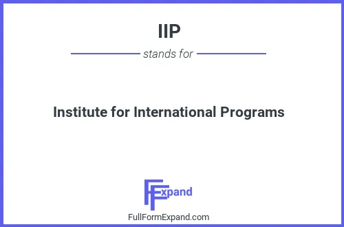 Full form of IIP