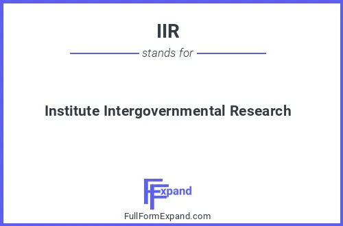 Full form of IIR