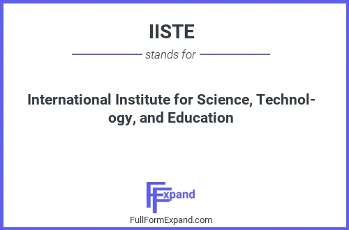 Full form of IISTE