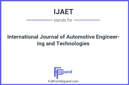 Full form of IJAET