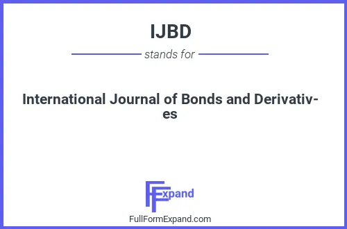 Full form of IJBD