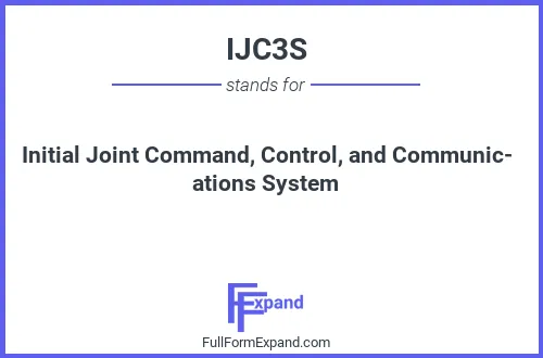 Full form of IJC3S