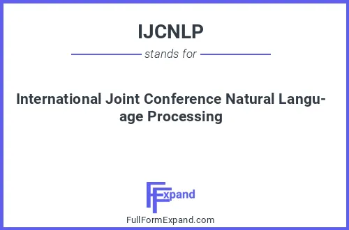 Full form of IJCNLP