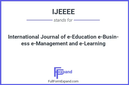 Full form of IJEEEE
