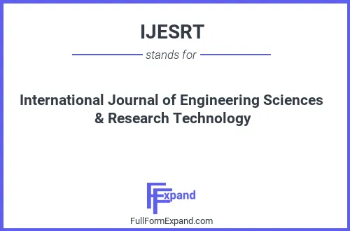 Full form of IJESRT