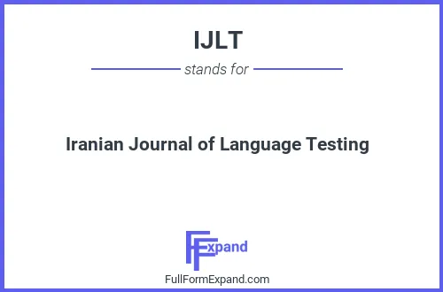 Full form of IJLT
