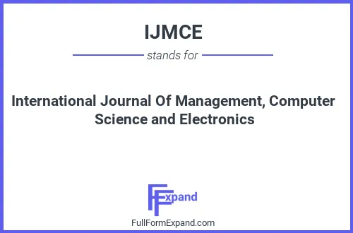 Full form of IJMCE