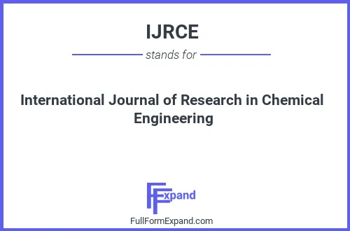 Full form of IJRCE