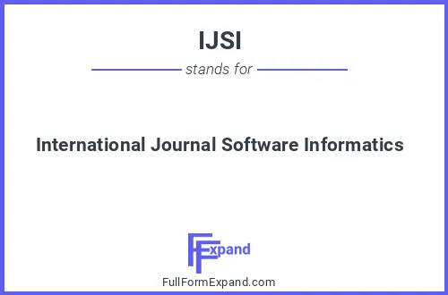Full form of IJSI