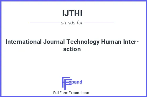 Full form of IJTHI