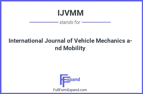 Full form of IJVMM