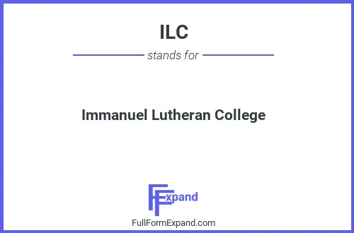 Full form of ILC