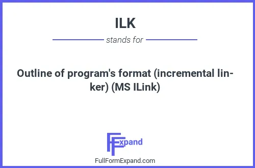 Full form of ILK