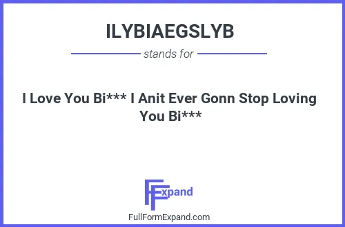 Full form of ILYBIAEGSLYB