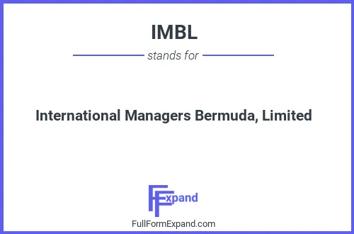 Full form of IMBL