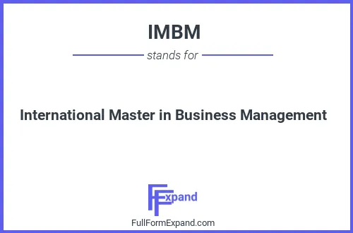 Full form of IMBM