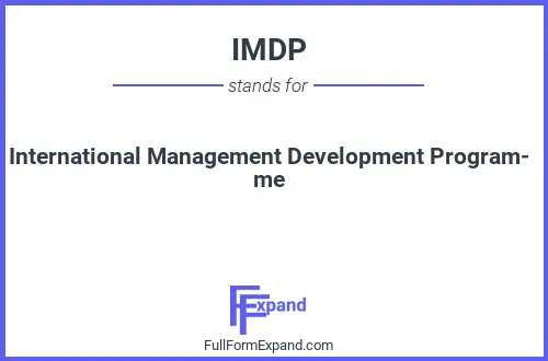 Full form of IMDP