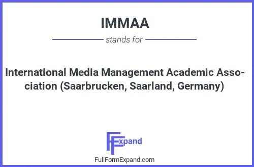Full form of IMMAA