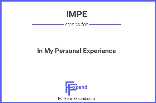 Full form of IMPE