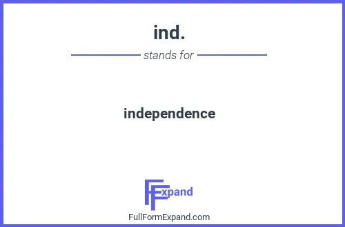 Full form of ind.