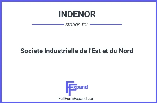 Full form of INDENOR