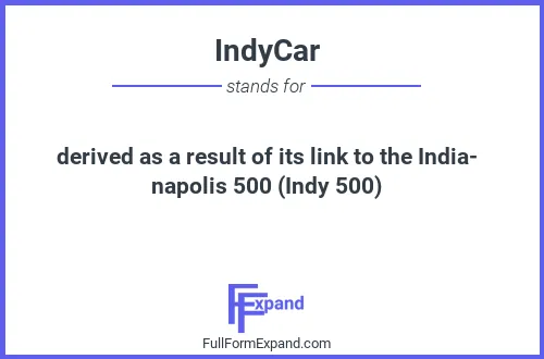 Full form of IndyCar