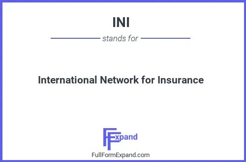 Full form of INI