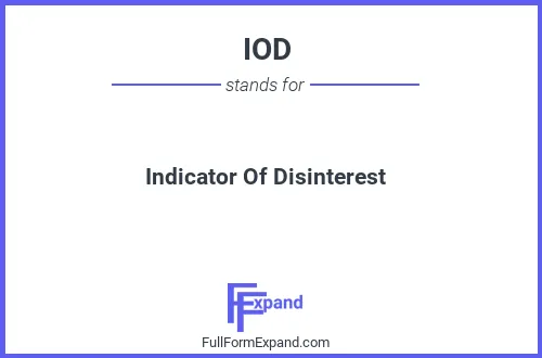 Full form of IOD