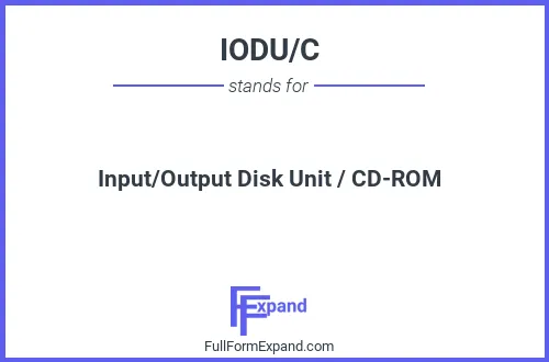 Full form of IODU/C