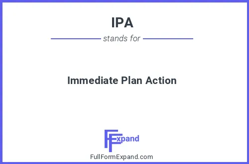 Full form of IPA
