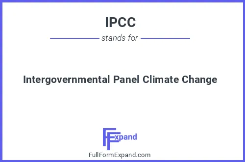 Full form of IPCC