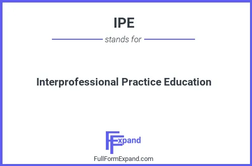 Full form of IPE
