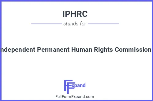 Full form of IPHRC