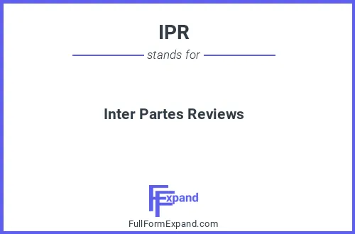 Full form of IPR