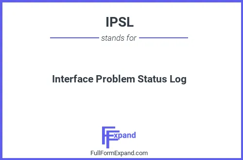 Full form of IPSL