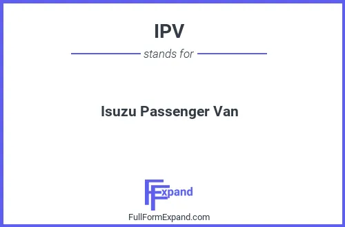 Full form of IPV
