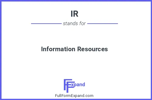 Full form of IR