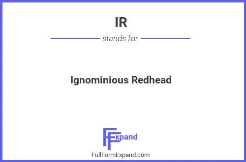Full form of IR