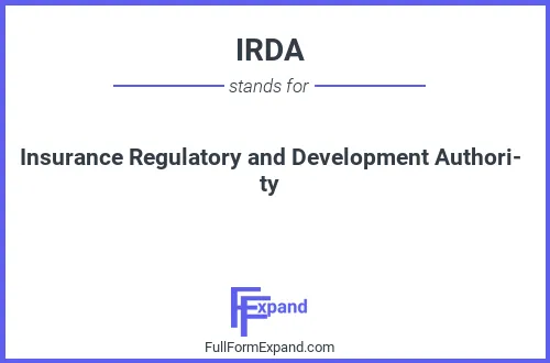 Full form of IRDA