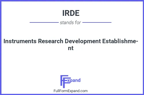 Full form of IRDE