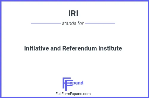 Full form of IRI