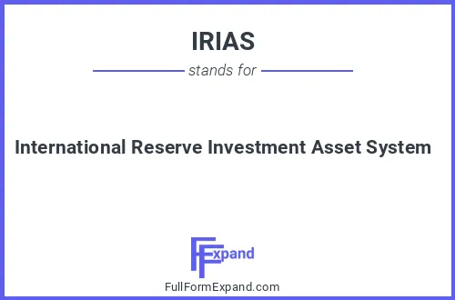 Full form of IRIAS