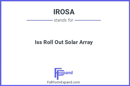 Full form of IROSA